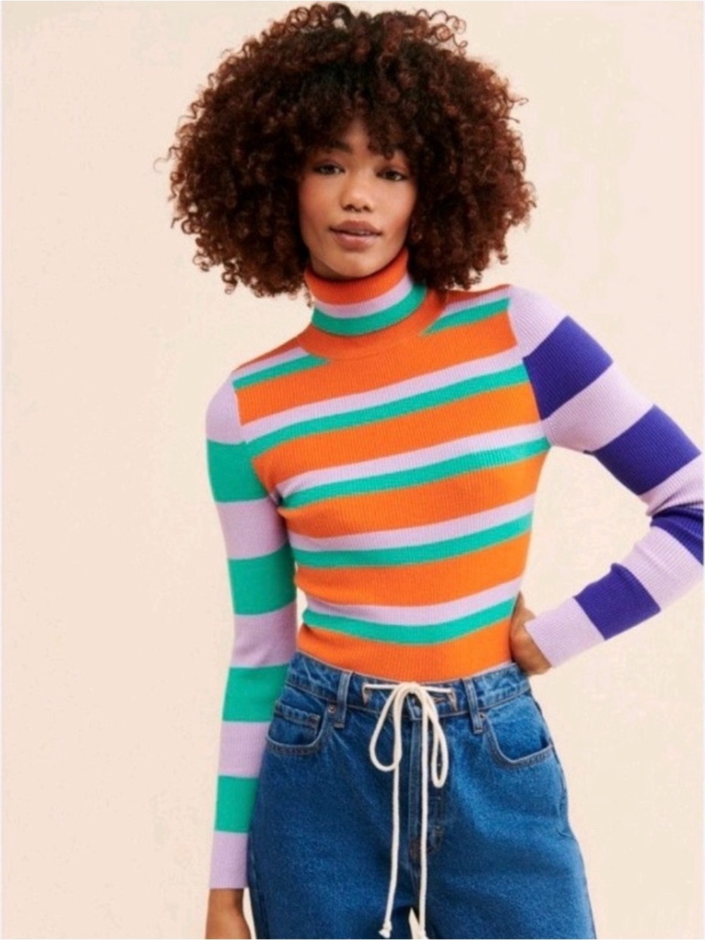Maeve Striped Turtleneck size XS